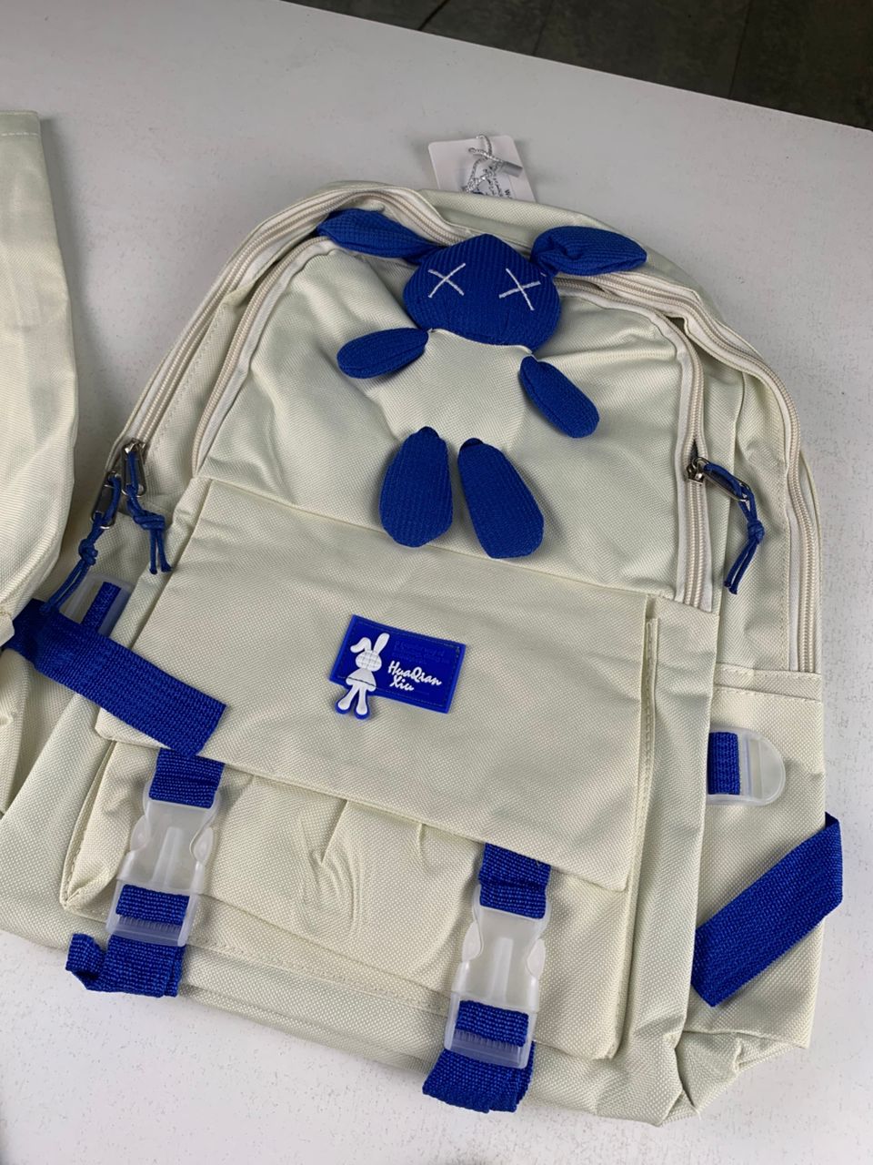 Ensemble de sacs d’école Kawai pour adolescents 4Pcs Lapin X Blanc – محفظة 4 قطع كاواي أبيض