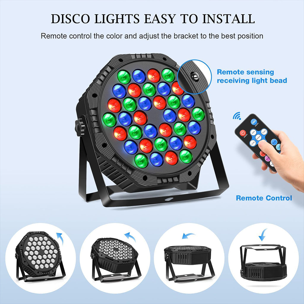 Projecteur Stroboscope LED RVB 36 LED avec Télécommande – جهاز الألعاب الضوئية