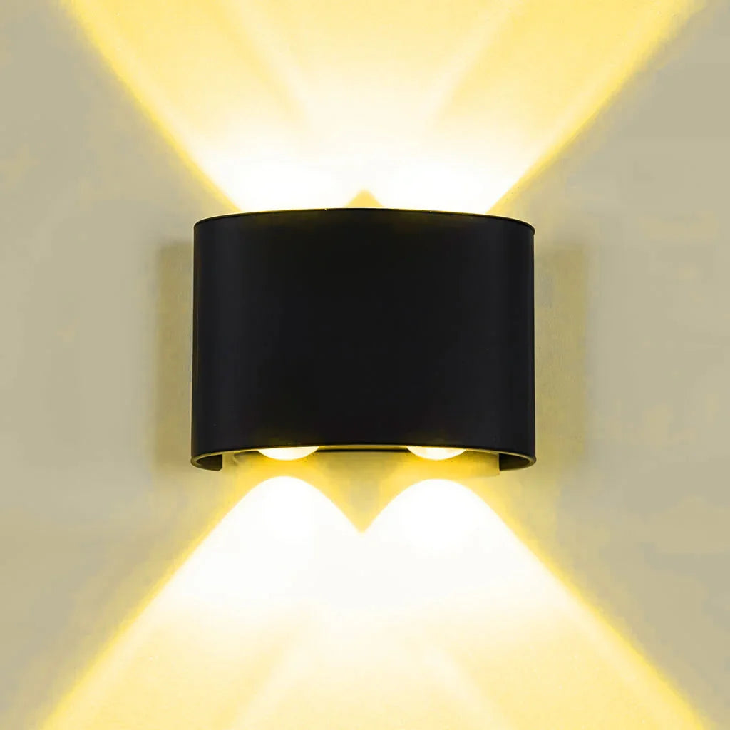 Applique Murale LED RGB 4W D’Éclairage Extérieur 2 Lampes en Aluminium
