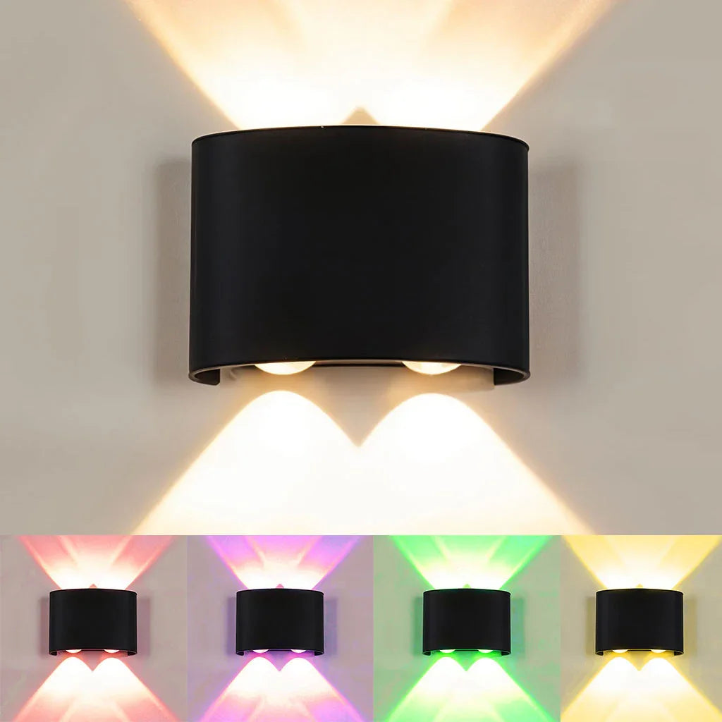 Applique Murale LED RGB 4W D’Éclairage Extérieur 2 Lampes en Aluminium - تنزوت