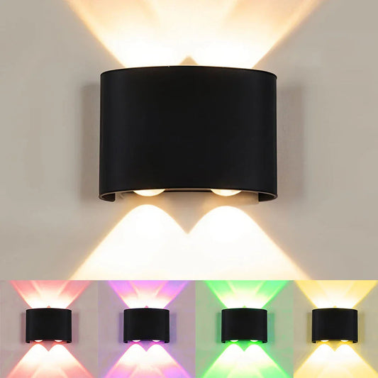 Applique Murale LED RGB 4W D’Éclairage Extérieur 2 Lampes en Aluminium - تنزوت