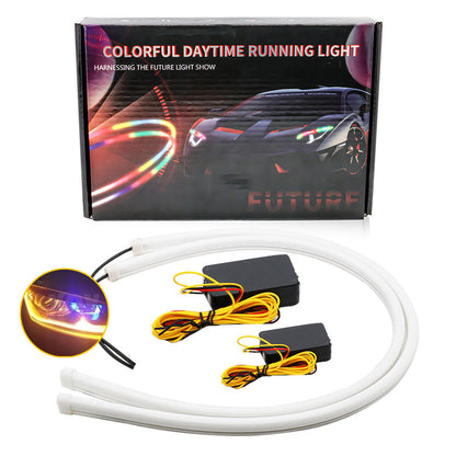 Bande LED de phare de voiture 2 pcs lumières RVB - تنزوت