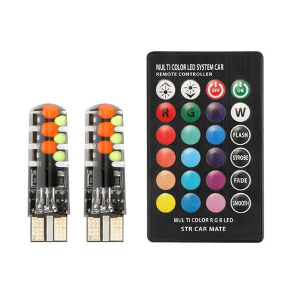 Lot de 2 LED Multicolore pour Voiture 12V T10