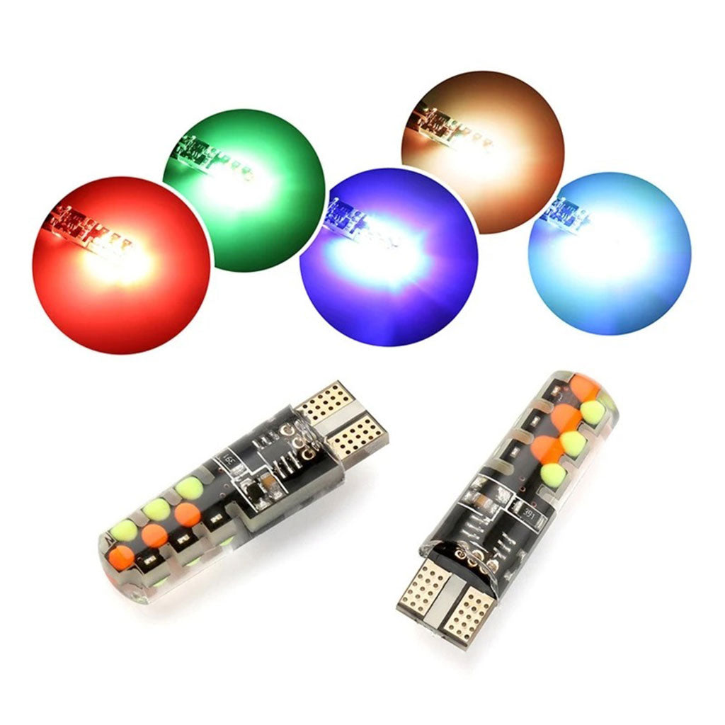 Lot de 2 LED Multicolore pour Voiture 12V T10