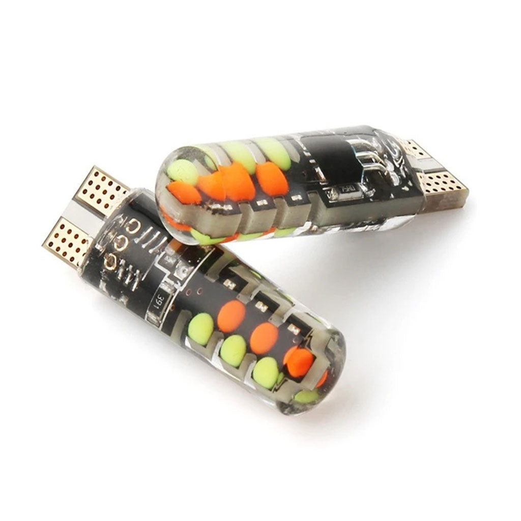 Lot de 2 LED Multicolore pour Voiture 12V T10