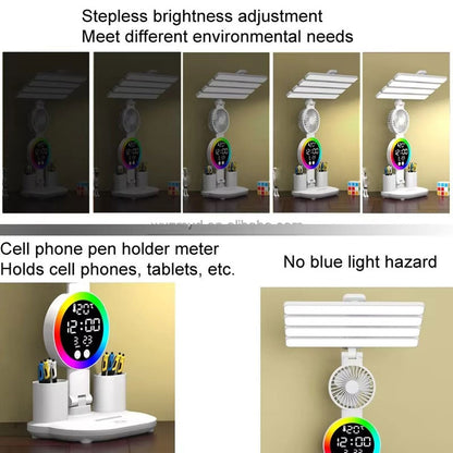 Lampe de Bureau LED Ambiante avec Alarme et Lumière RGB – مصباح مكتب ومنبه بأضواء ملونة