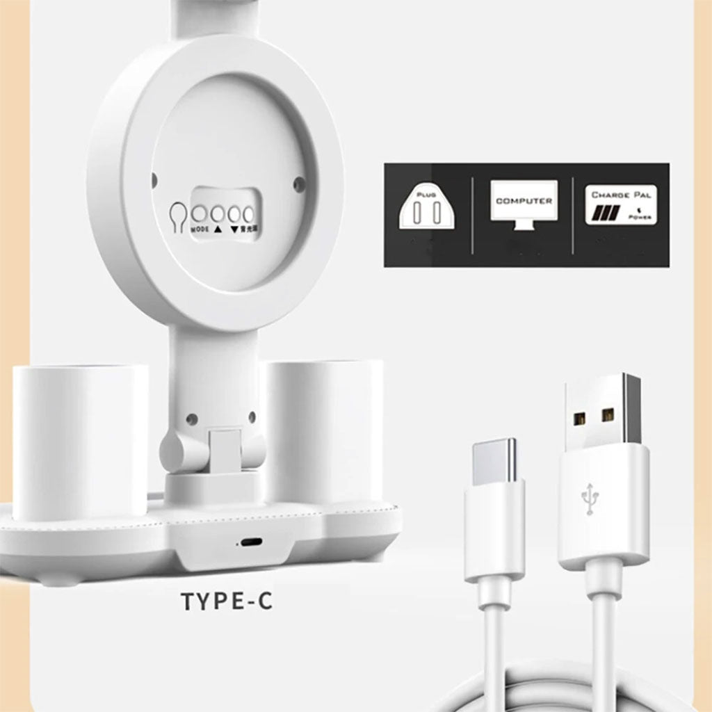Lampe de Bureau LED Ambiante avec Alarme et Lumière RGB – مصباح مكتب ومنبه بأضواء ملونة