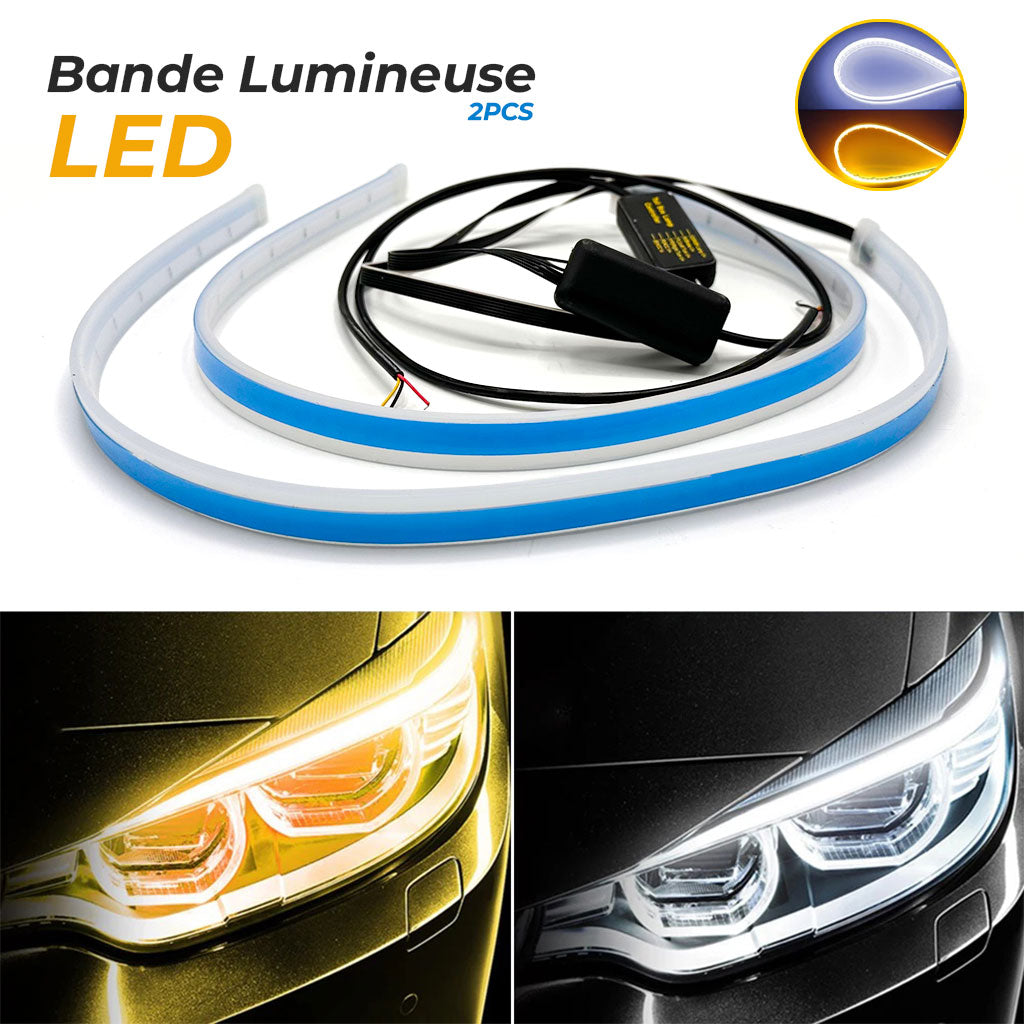 Bande lumineuse à LED étanches pour voiture 60CM 2PCS - تنزوت