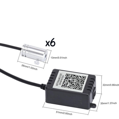 Lumière Ambiante RGB Pour l’Intérieur de Voiture avec Télécommande + APP Contrôle