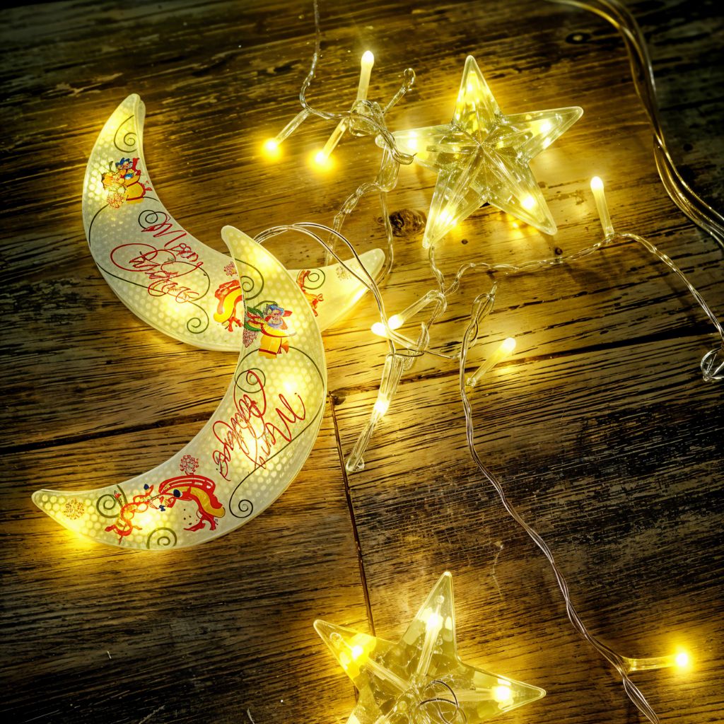 Rideau jeu de lumiere Étoile et Lune 3m – ستارة نجمة وهلال تنزوت