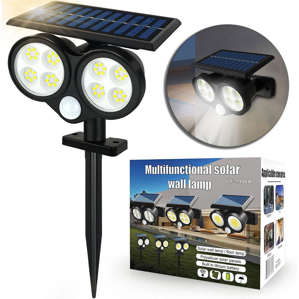 Lampe Solaire d’extérieur avec Détecteur de Mouvement LF-1906A – مصباح خارجي يعمل بالطاقة الشمسية تنزوت