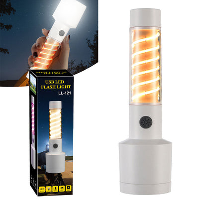 Lampe de poche à double source de lumière chargement USB تنزوت