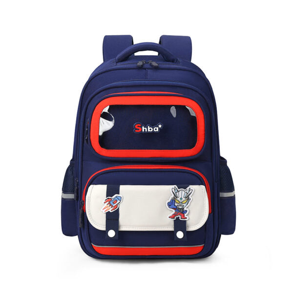 Sac à Dos Enfant Ludique avec Plusieurs Compartiment et un Peluche LM-5122 Bleu Nuit – حقيبة ظهر للأطفال أزرق ليلي تنزوت