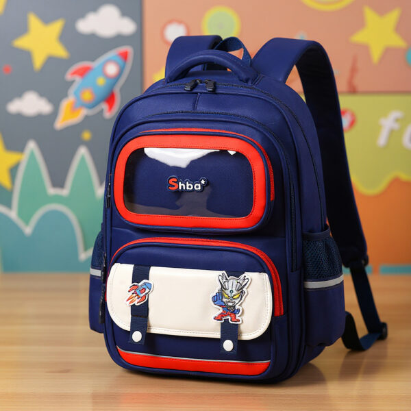 Sac à Dos Enfant Ludique avec Plusieurs Compartiment et un Peluche LM-5122 Bleu Nuit – حقيبة ظهر للأطفال أزرق ليلي
