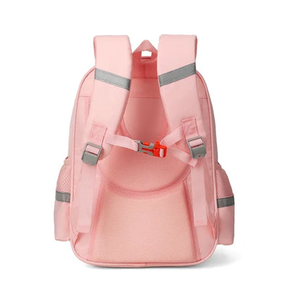 Sac à Dos Enfant Ludique avec Plusieurs Compartiment et un Peluche LM-5122 Rose – حقيبة ظهر للأطفال وردي