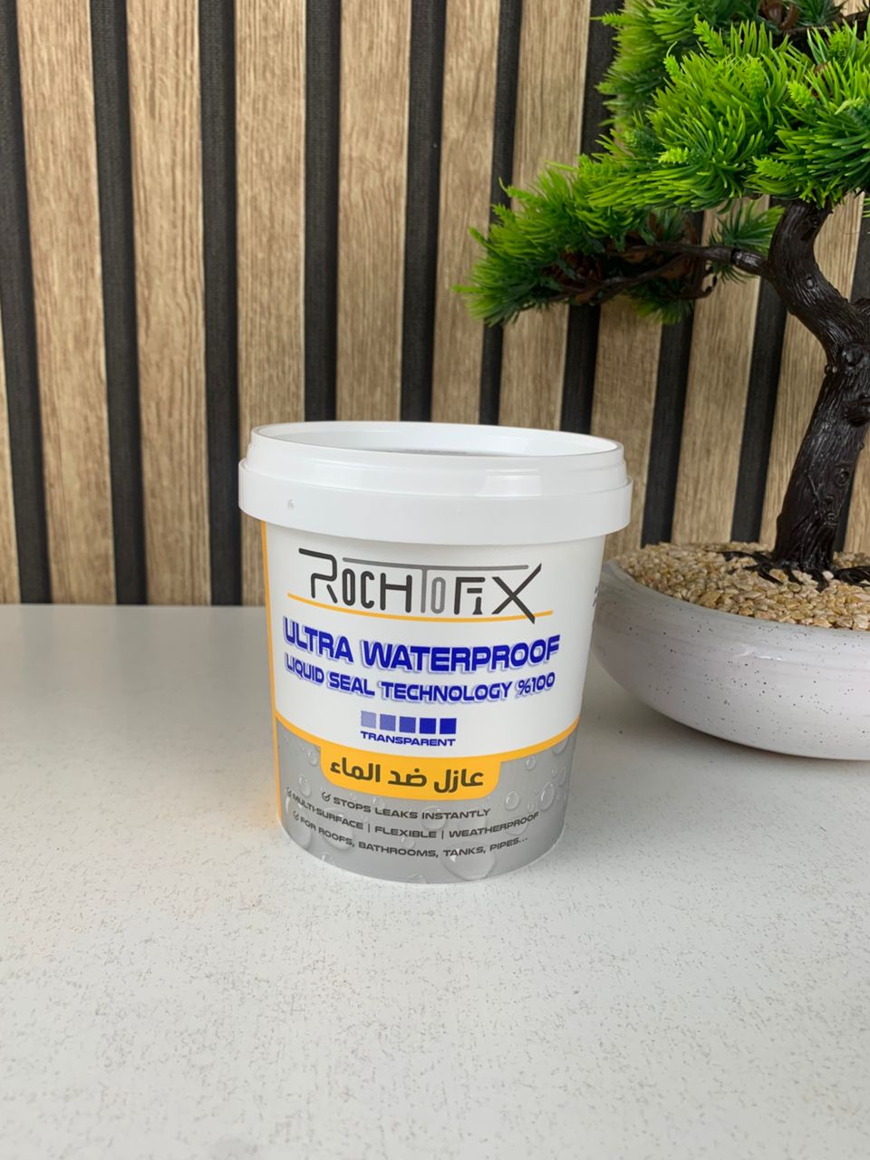 RochFix Ultra Waterproof Liquide Transparent Antifuite Multi-Surface – عازل ضد الماء متعدد الإستعمالات