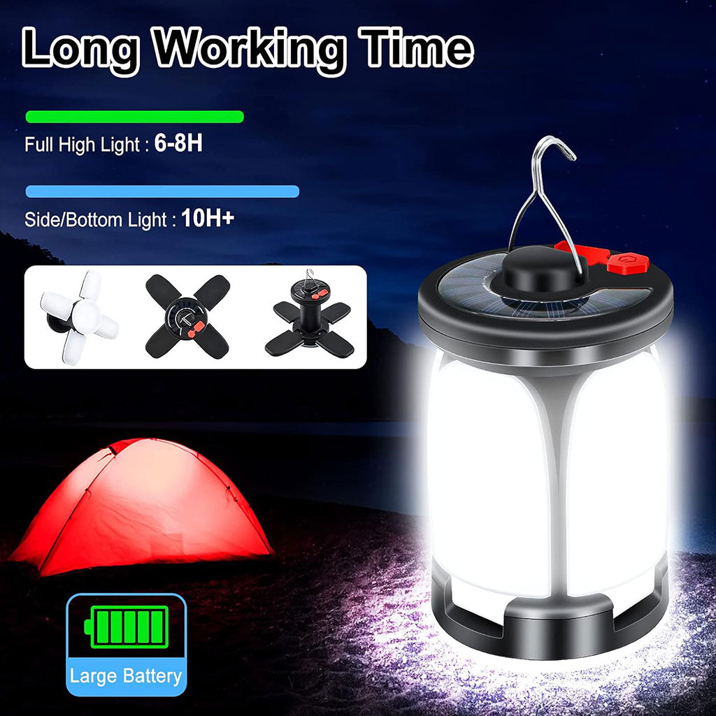 Lanterne de camping Rechargeable avec 6 modes d’éclairage, 60 LED