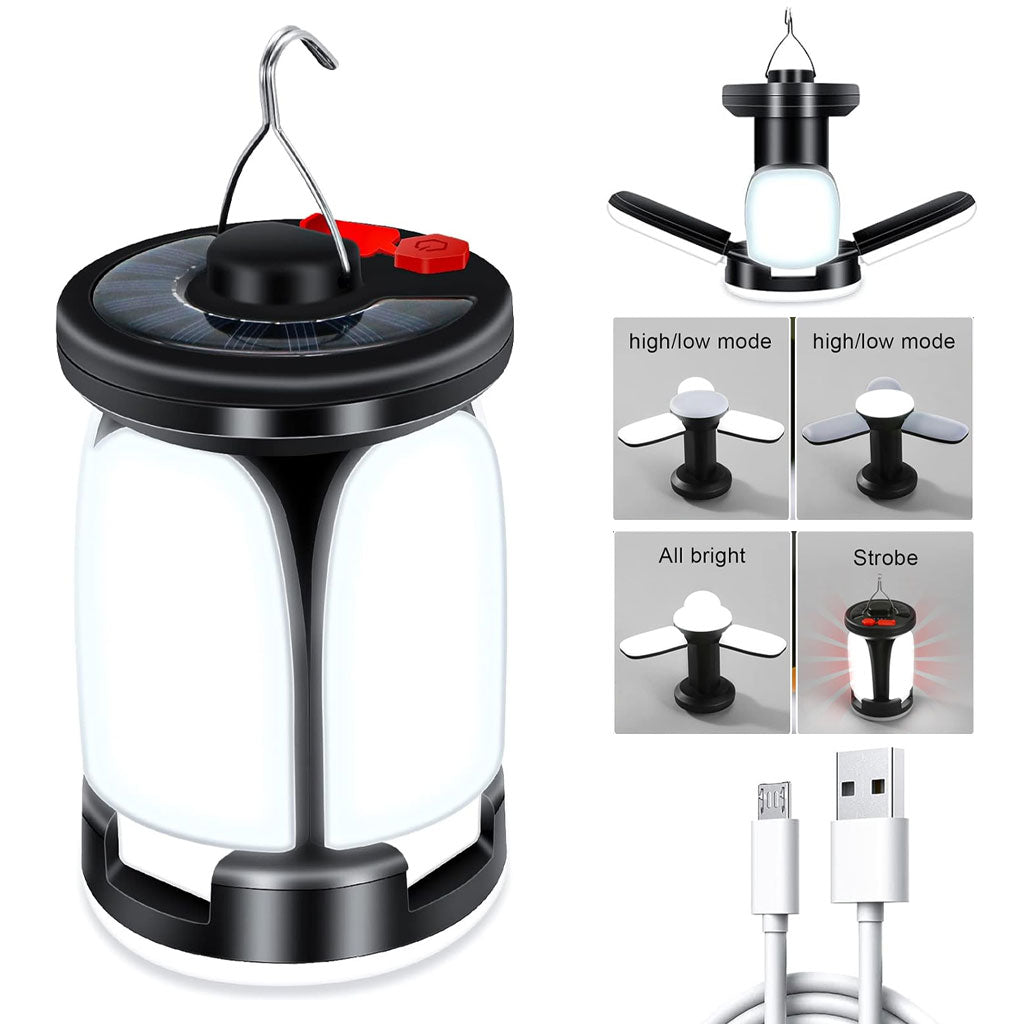 Lanterne de camping Rechargeable avec 6 modes d’éclairage, 60 LED تنزوت