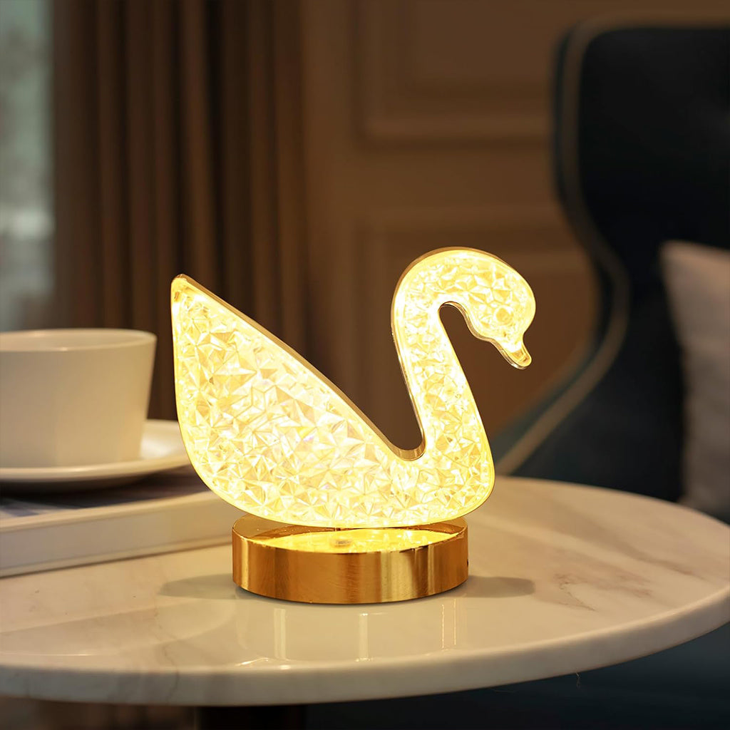 Lampe de Table et Veilleuse à Intensité Variable en Crystal