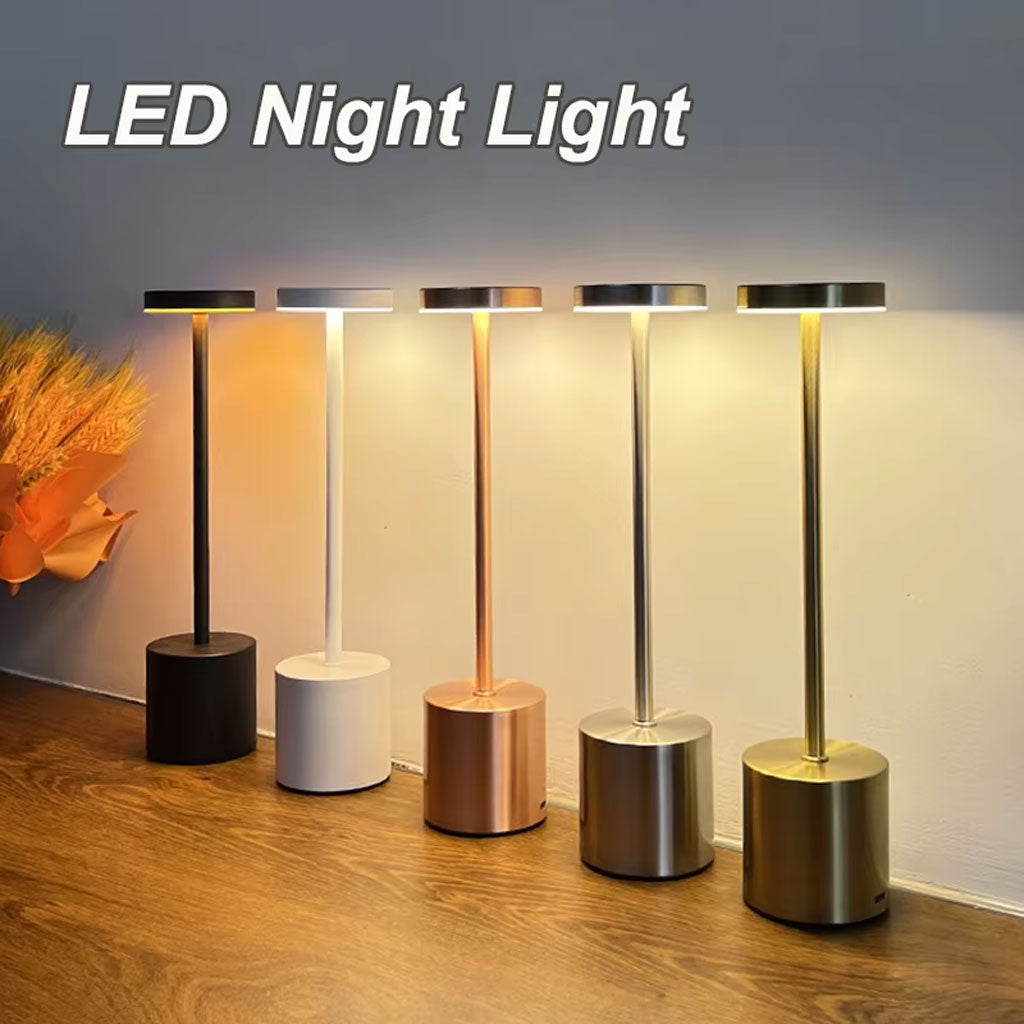 Lampe de table LED tactile rechargeable 3 couleurs design classique - مصباح ديكور بعدة درجات ضوئية