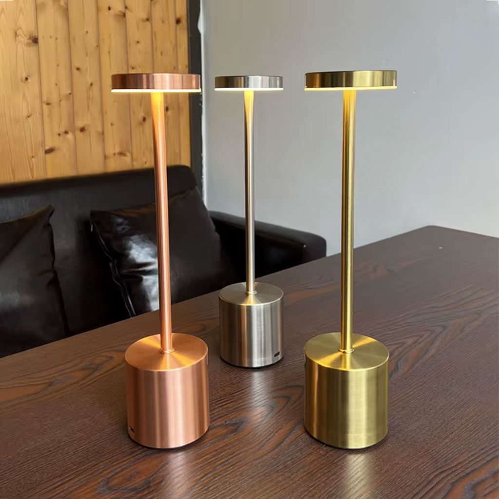 Lampe de table LED tactile rechargeable 3 couleurs design classique - مصباح ديكور بعدة درجات ضوئية