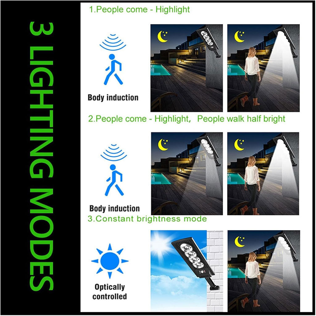 Lampadaire solaire étanche IP67 avec télécommande – مصباح خارجي