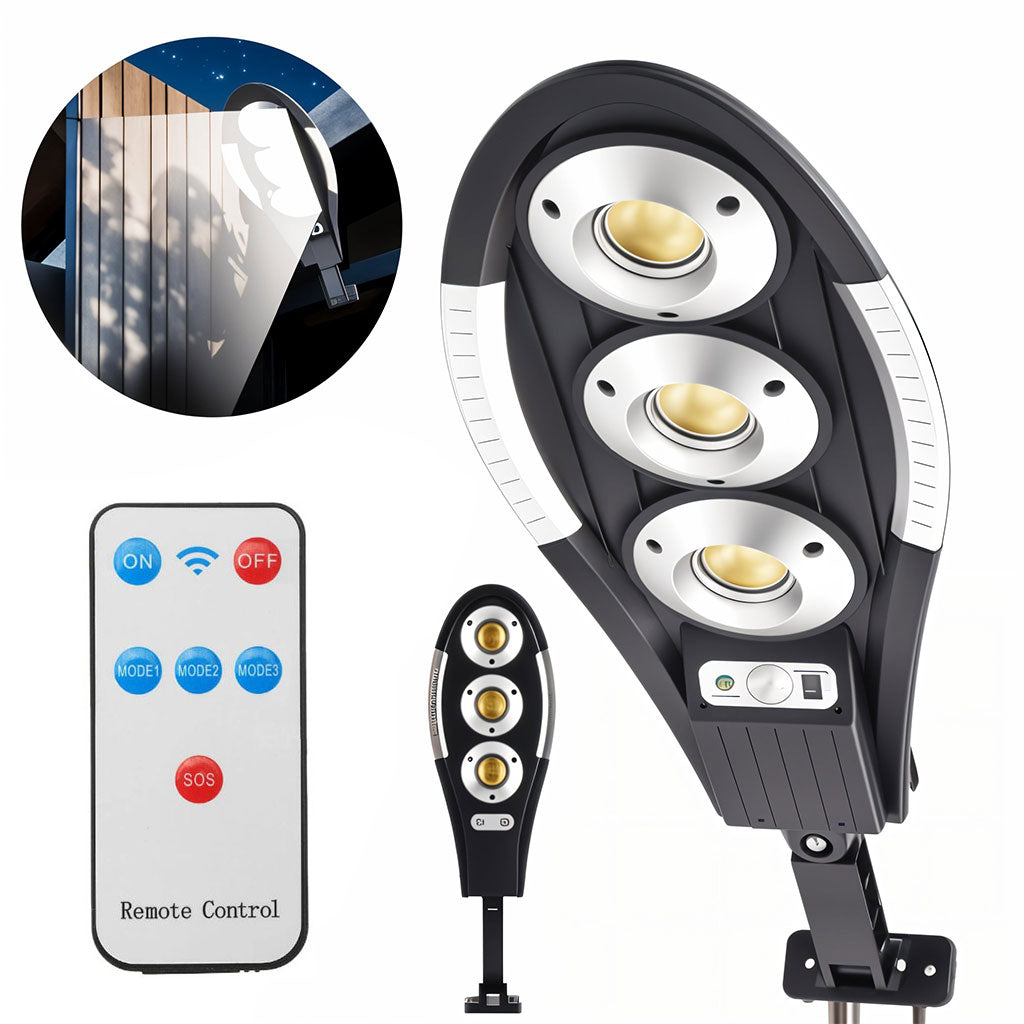 Lampadaire solaire étanche IP67 avec télécommande – مصباح خارجي تنزوت