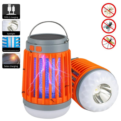Lampe anti-moustique 3en1 fonctionne à l'énergie solaire et alimentée par batterie rechargeable تنزوت