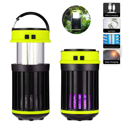 lampe anti-moustiques rechargeable de camping 3en1 à énergie solaire IP65 تنزوت