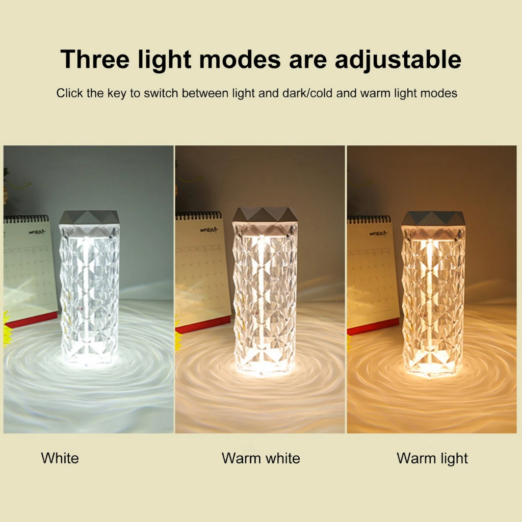 Lampe en cristal avec humidificateur d’air, diffuseur d’arôme, USB 900ml