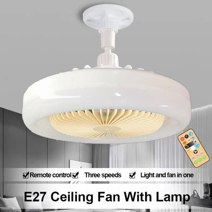 Lampe et Ventilateur de plafond silencieux avec télécommande 30W 220V