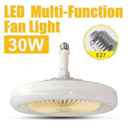 Lampe et Ventilateur de plafond silencieux avec télécommande 30W 220V