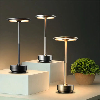 Lampe de table rechargeable sans fil finition de haute qualité LED 3 couleurs – مصباح ديكور بعدة درجات ضوئية
