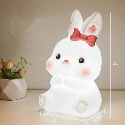 Veilleuse Enfant Design Lapin Mignon LED avec Lumière Douce – مصباح سيليكون لغرف الأطفال