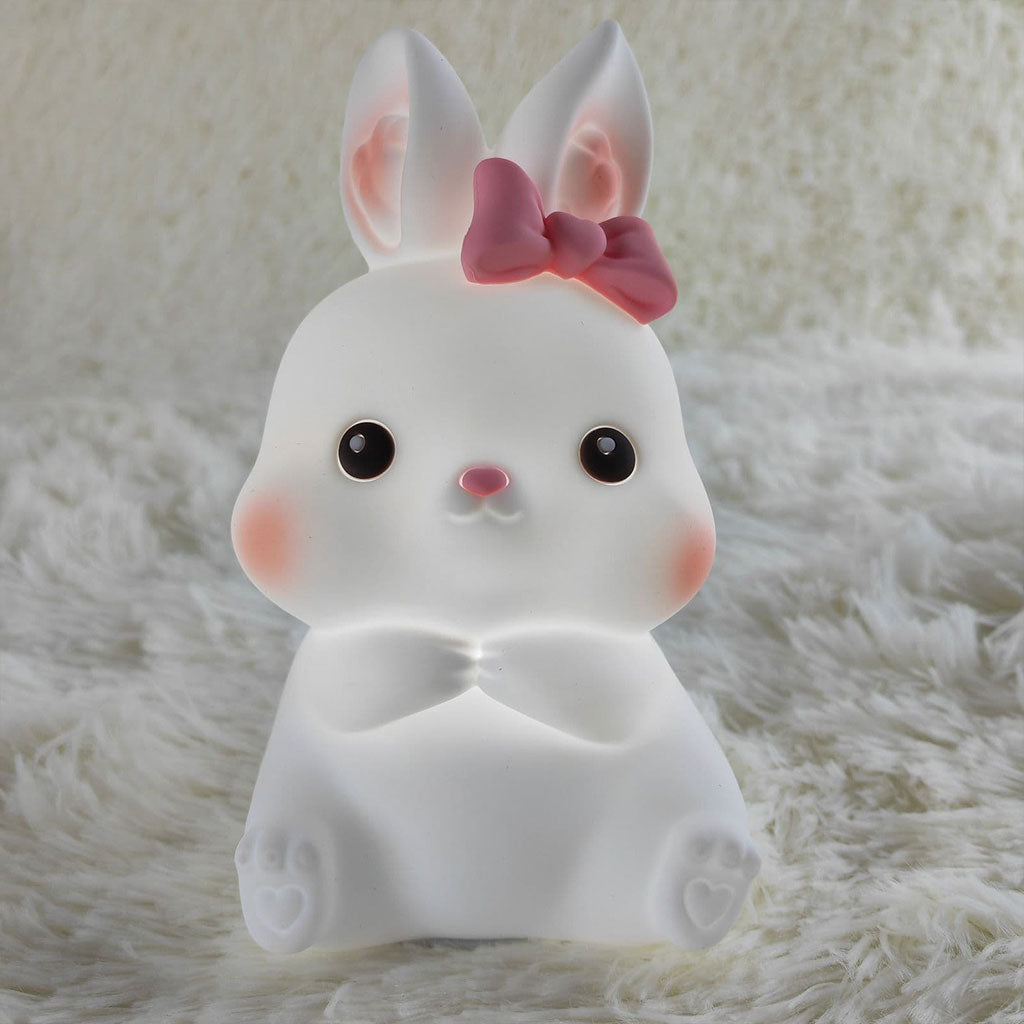 Veilleuse Enfant Design Lapin Mignon LED avec Lumière Douce – مصباح سيليكون لغرف الأطفال