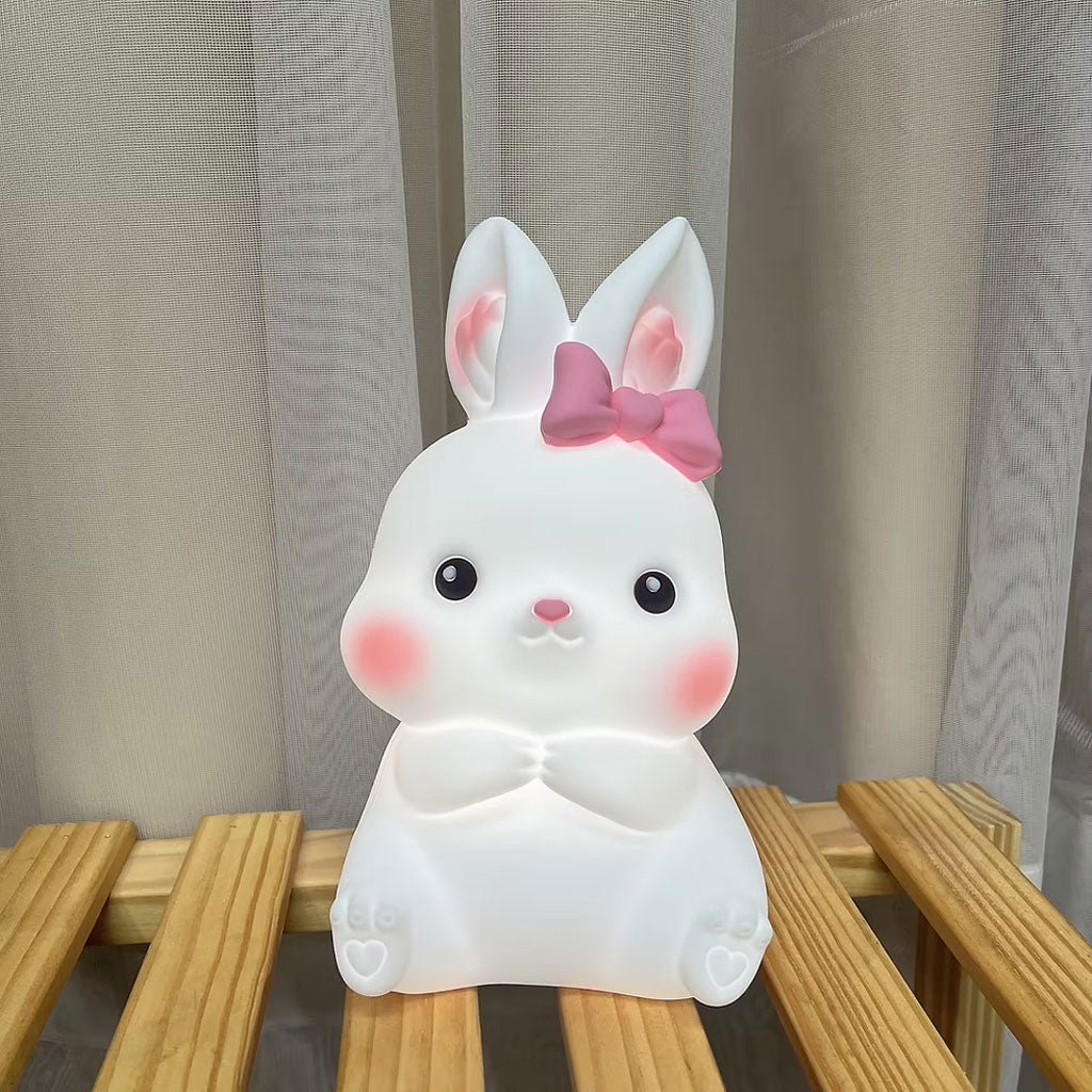 Veilleuse Enfant Design Lapin Mignon LED avec Lumière Douce – مصباح سيليكون لغرف الأطفال