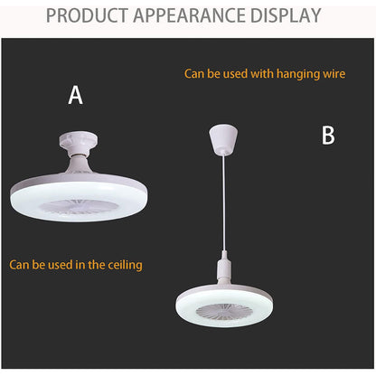 Lumière de plafond Ventilateurs LED E27 30W