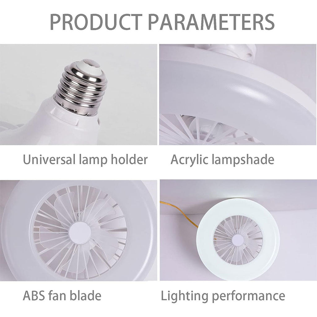 Lumière de plafond Ventilateurs LED E27 30W