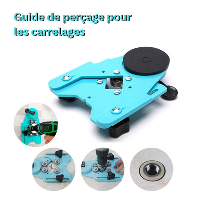 Guide de perçage pour les carrelages avec ventouse de base sous vide تنزوت