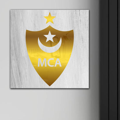 Cadre en Acrylique Effet Gold Miroir Motif Club MCA