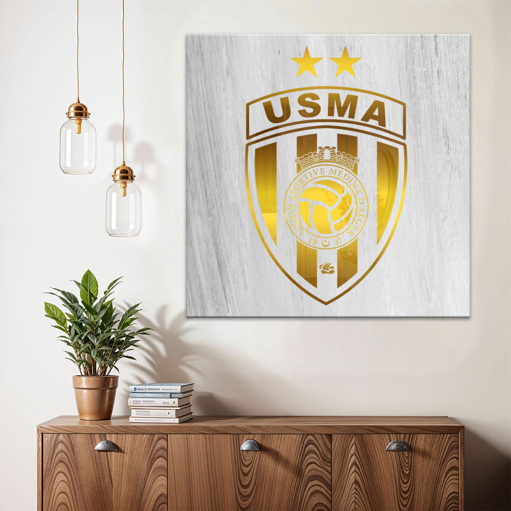 Cadre en Acrylique Effet Gold Miroir Motif Club USMA