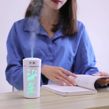 Diffuseur d’huiles essentielles et d’arôme froid, tasse de fleur de Lotus USB 250ml