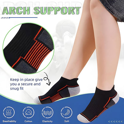 Chaussettes de Sport à la Cheville Antidérapant Orange – جوارب رياضية غير قابلة للإنزلاق