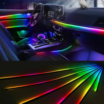 Bande lumineuse LED en néon RGB pour intérieur de voiture, éclairage suivi son d'ambiance Avec app et télécommande