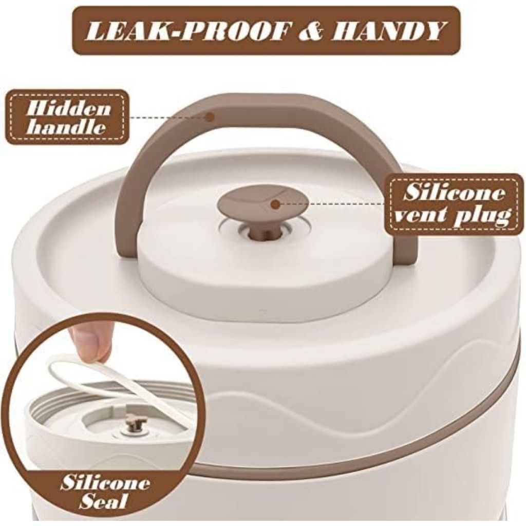 Lunch Box 3 étage avec Sac Isotherme Isolant – حافظة طعام حرارية 3 طبقات قابلة للاستخدام في الميكروويف
