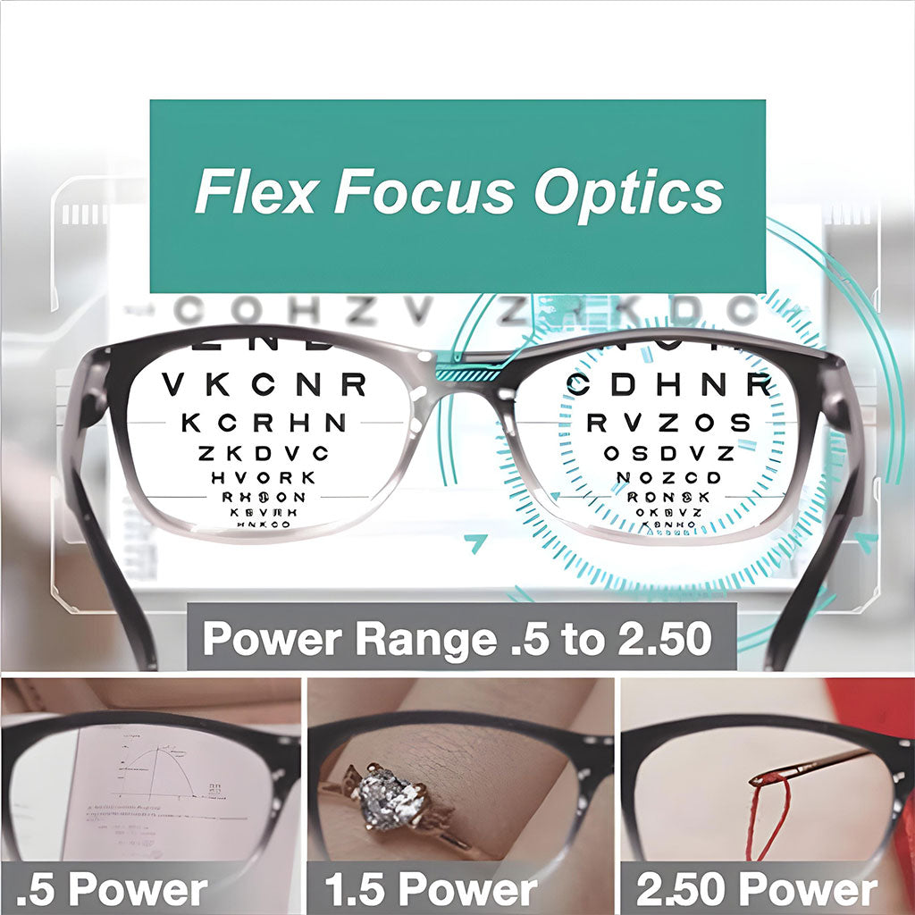 Lunettes de lecture flexibles à mise au point automatique