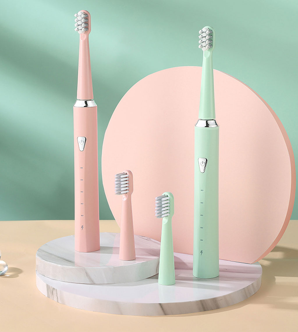 Brosse À Dents Électrique Sonique avec 4 Têtes et 5 Modes – فرشاة أسنان