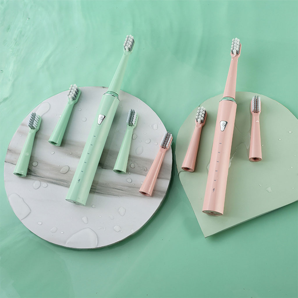 Brosse À Dents Électrique Sonique avec 4 Têtes et 5 Modes – فرشاة أسنان