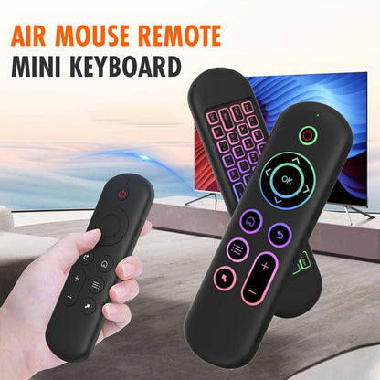 M5 Smart Air Mouse et Mini clavier sans fil rétroéclairé avec télécommande vocale pour Smart TV – يد تحكم لاسلكية للشاشات الذكية تنزوت