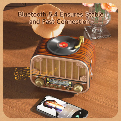 Radio rétro sans fil Bluetooth FM AM SW avec USB TF MD-1319BT – مكبر صوت بلوتوث على شكل راديو